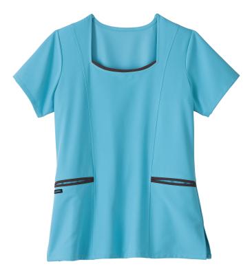 Jockey Women's Banded Scoop Neck Solid Scrub Top with Trim