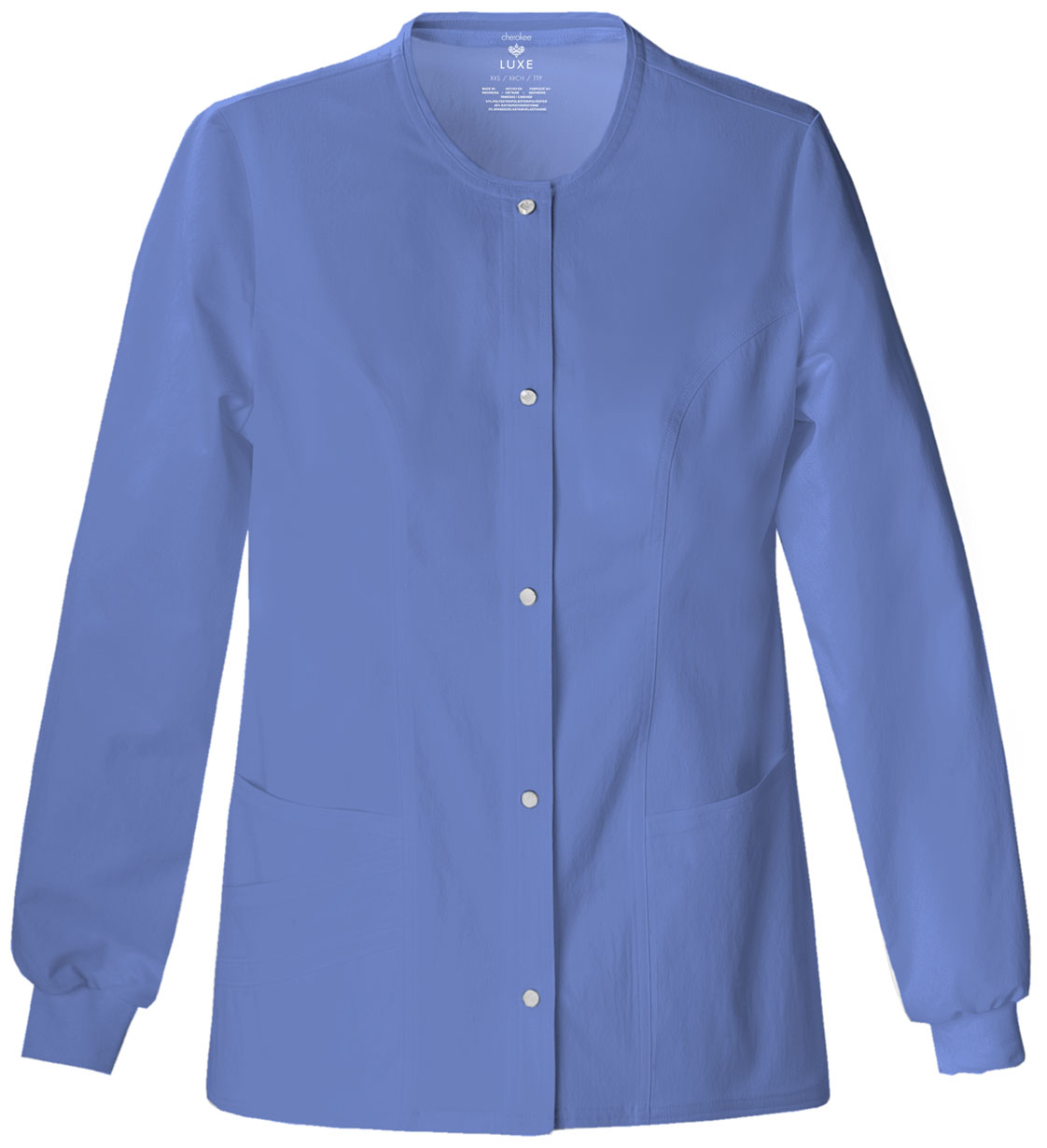 Cherokee Luxe Snap Front Warm-Up Jacket
