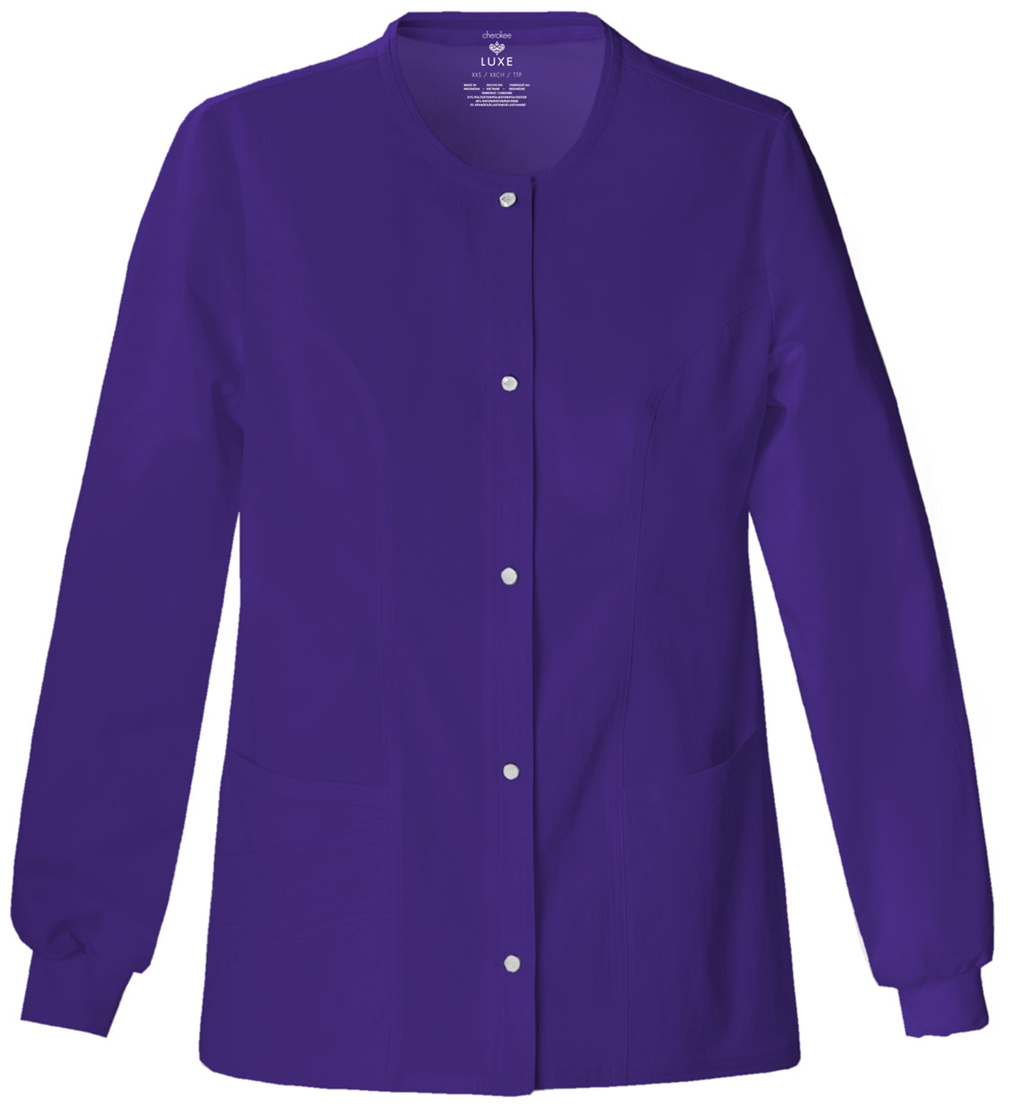 Cherokee Luxe Snap Front Warm-Up Jacket