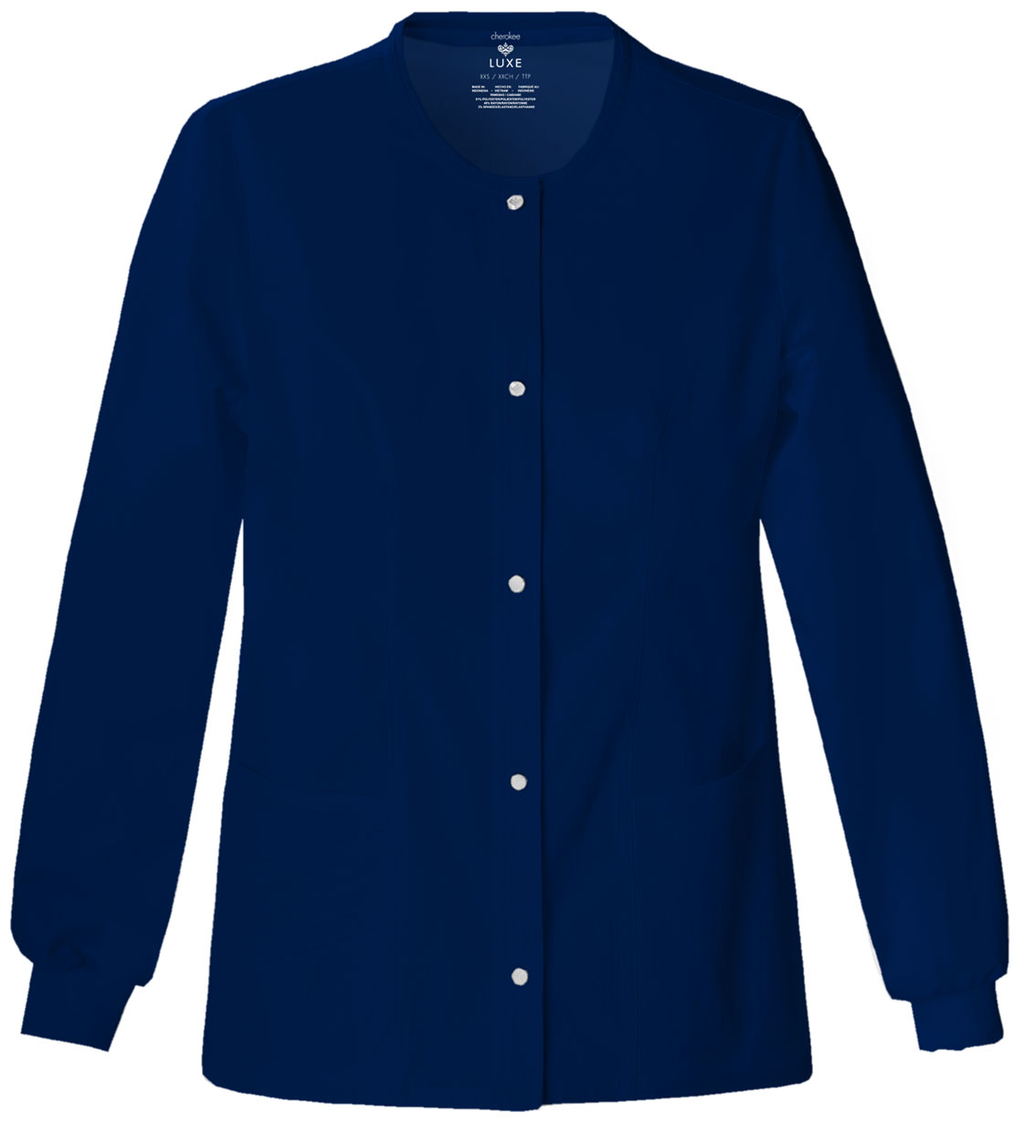 Cherokee Luxe Snap Front Warm-Up Jacket