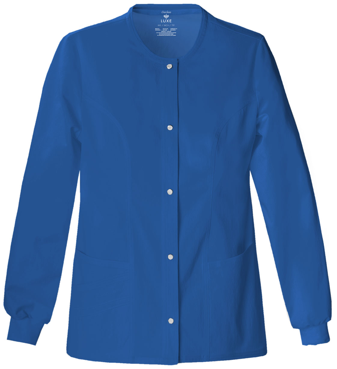 Cherokee Luxe Snap Front Warm-Up Jacket