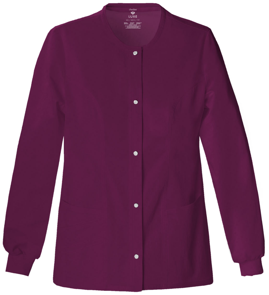 Cherokee Luxe Snap Front Warm-Up Jacket