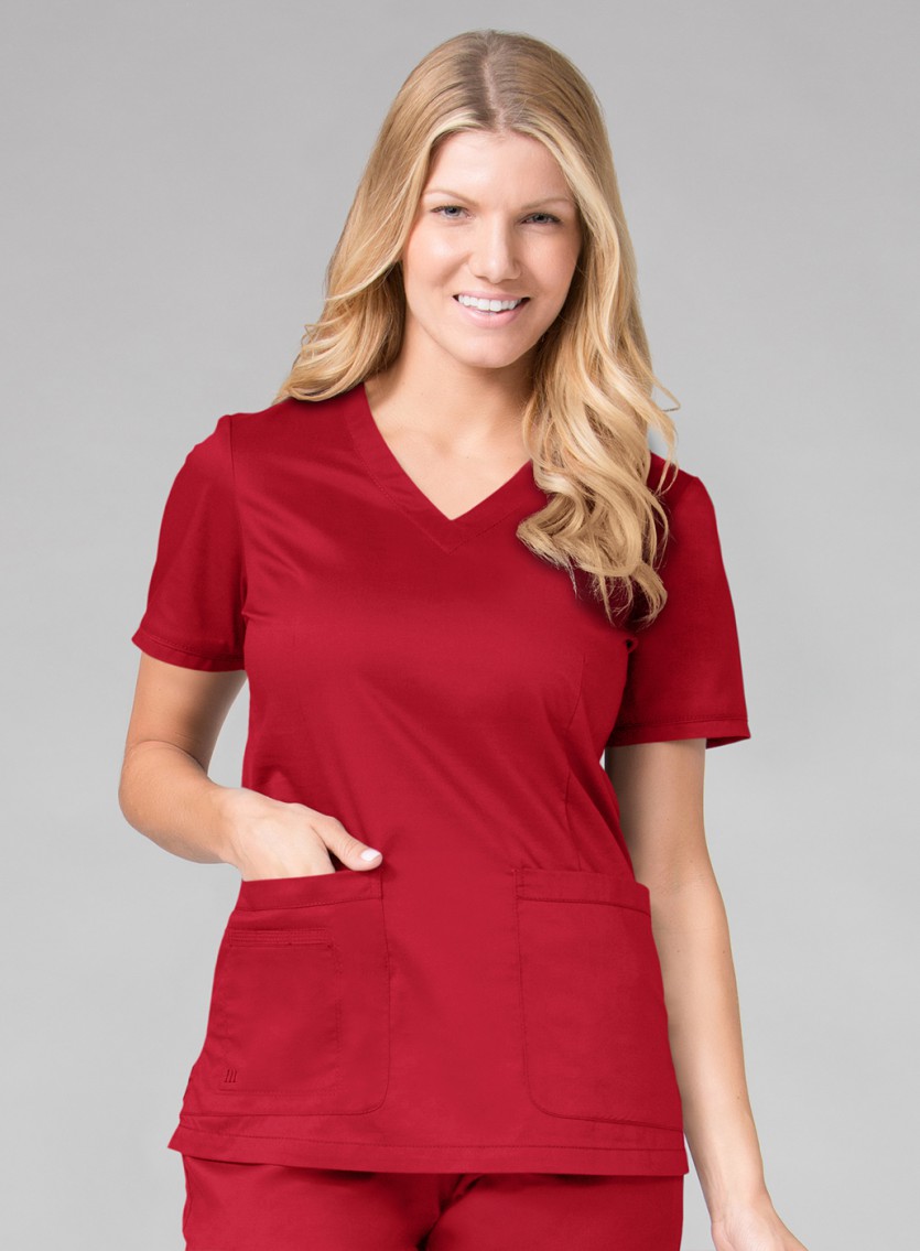 Blossom by Maevn Curved V-Neck Scrub Top