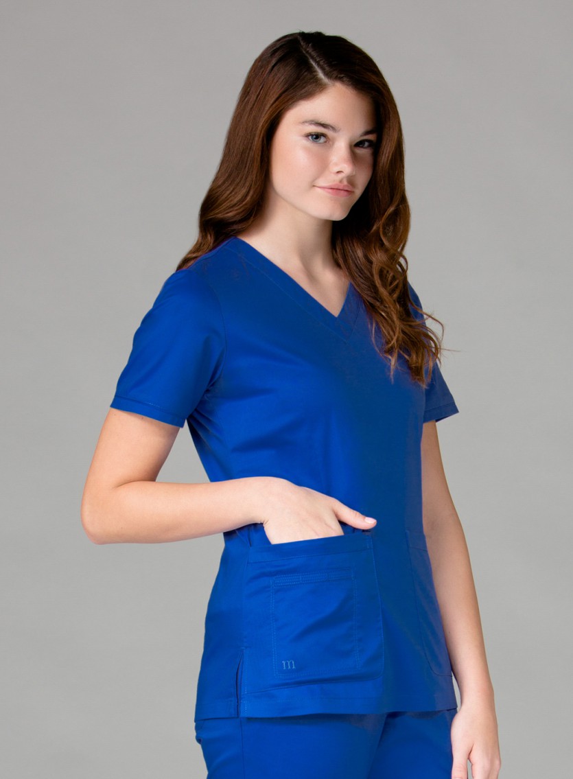 Blossom by Maevn Curved V-Neck Scrub Top