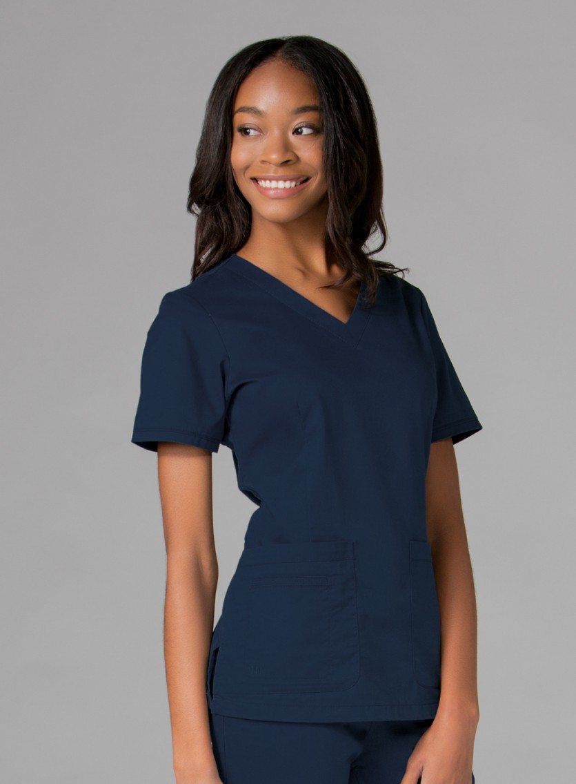 Blossom by Maevn Curved V-Neck Scrub Top