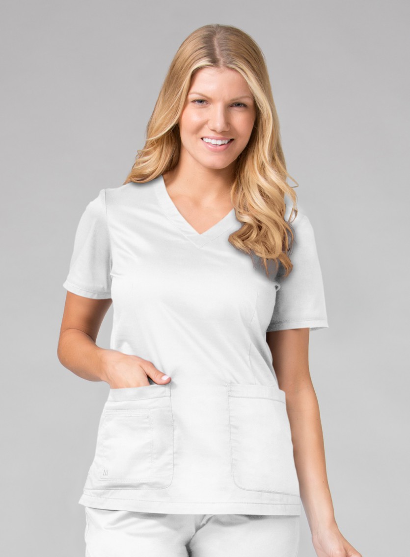 Blossom by Maevn Curved V-Neck Scrub Top