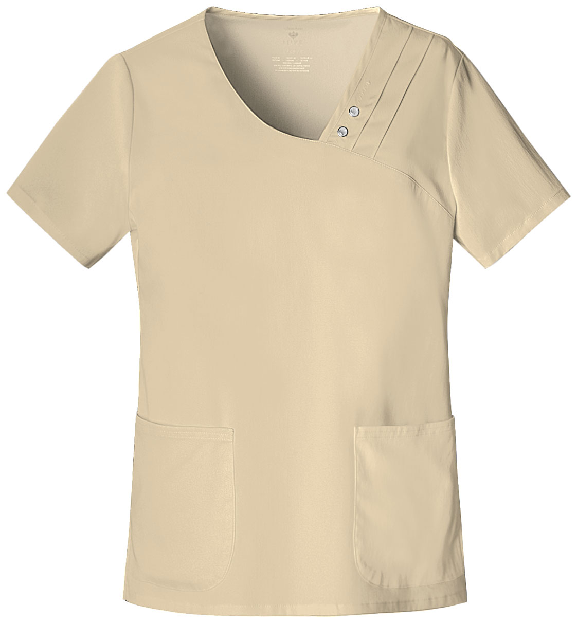 Cherokee Luxe Crossover V-Neck Pin-Tuck Top