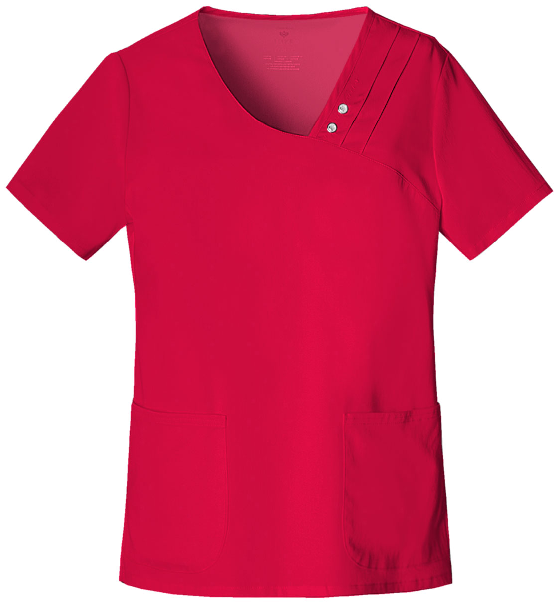 Cherokee Luxe Crossover V-Neck Pin-Tuck Top