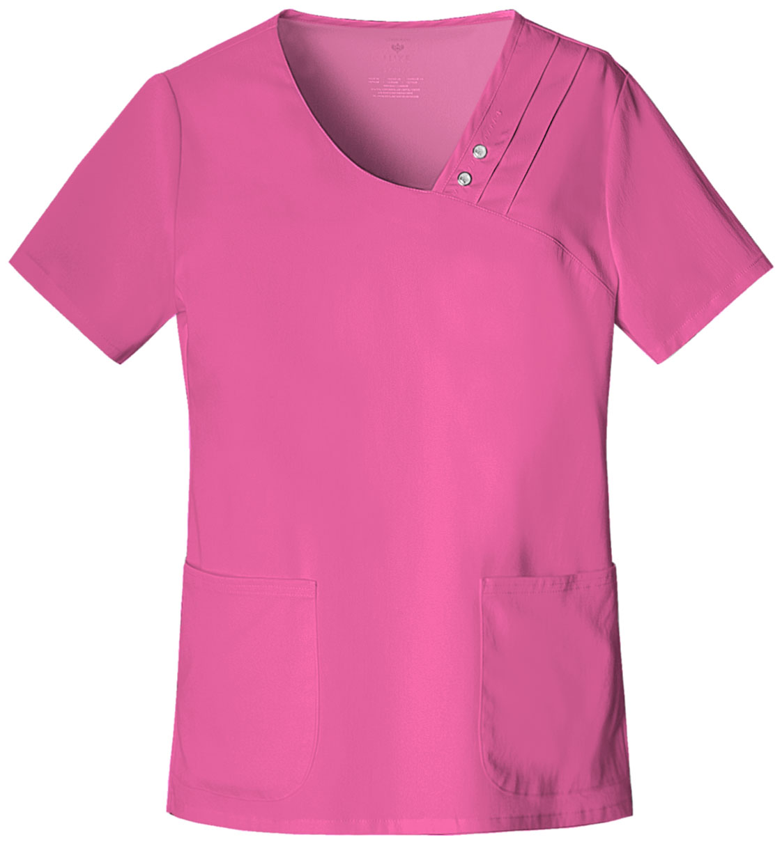 Cherokee Luxe Crossover V-Neck Pin-Tuck Top