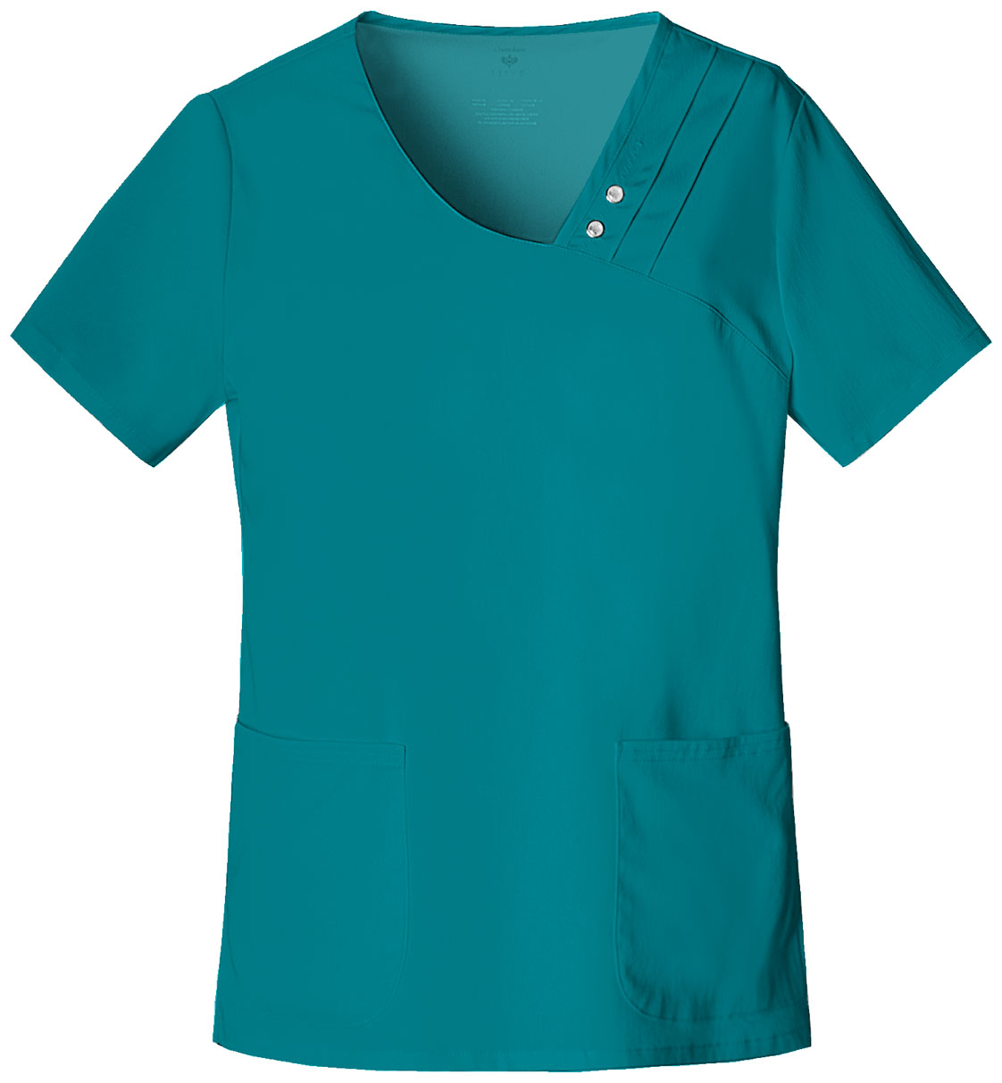 Cherokee Luxe Crossover V-Neck Pin-Tuck Top