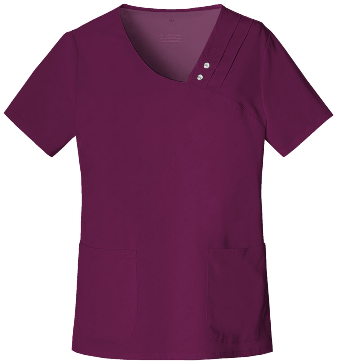Cherokee Luxe Crossover V-Neck Pin-Tuck Top