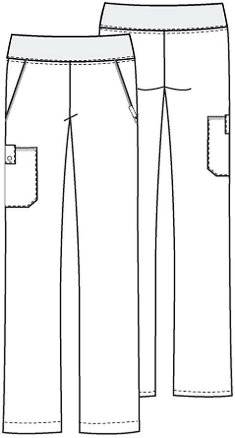 Cherokee Flexibles (Tonal) Mid-Rise Knit Waist Pull-On Pant