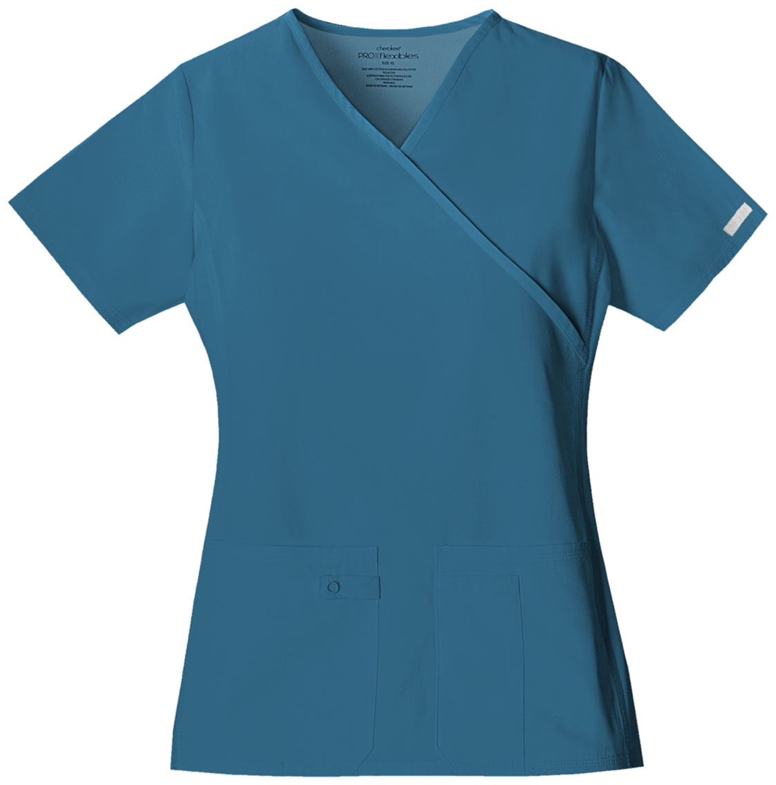 Cherokee Flexibles (Tonal) Mock Wrap Knit Panel Top