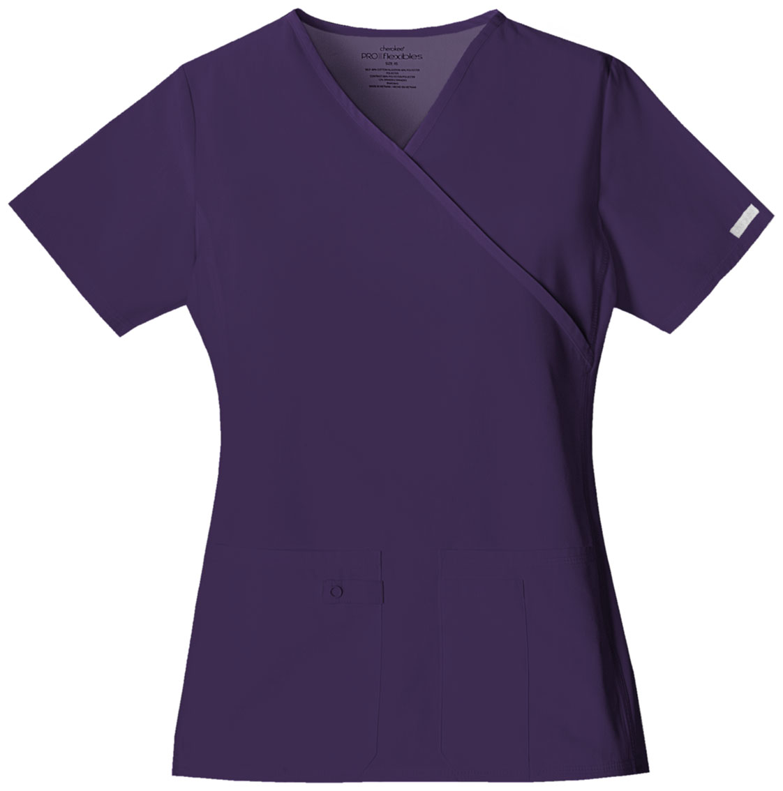 Cherokee Flexibles (Tonal) Mock Wrap Knit Panel Top