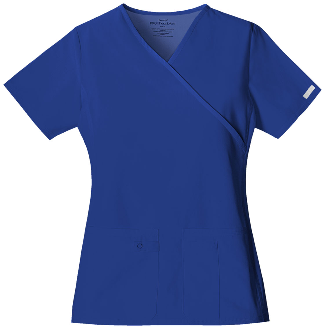 Cherokee Flexibles (Tonal) Mock Wrap Knit Panel Top