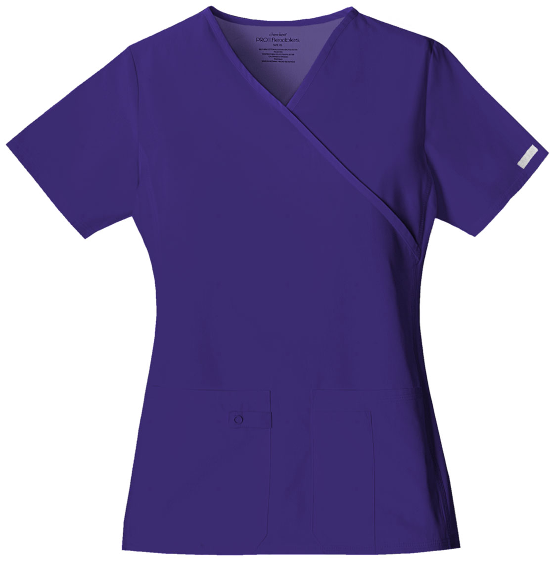 Cherokee Flexibles (Tonal) Mock Wrap Knit Panel Top