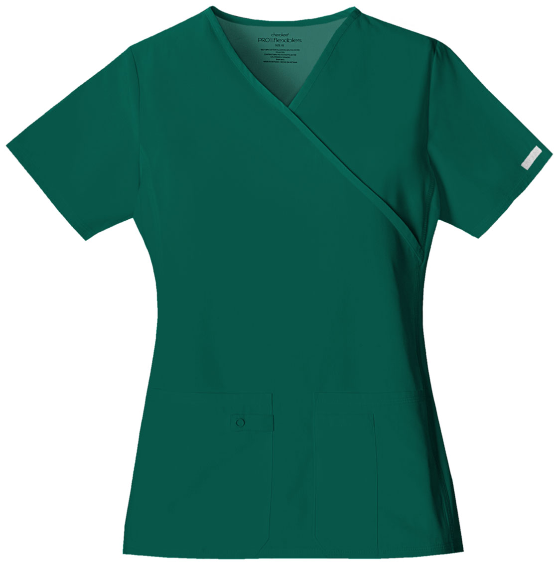 Cherokee Flexibles (Tonal) Mock Wrap Knit Panel Top