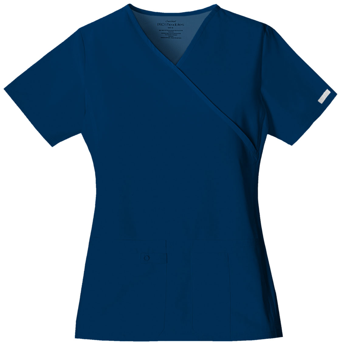 Cherokee Flexibles (Tonal) Mock Wrap Knit Panel Top