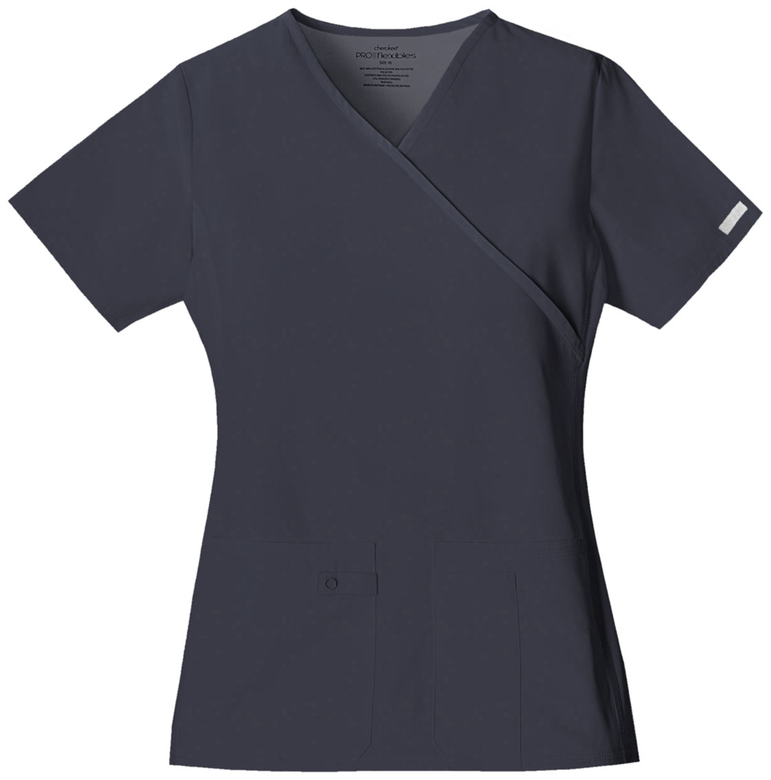 Cherokee Flexibles (Tonal) Mock Wrap Knit Panel Top