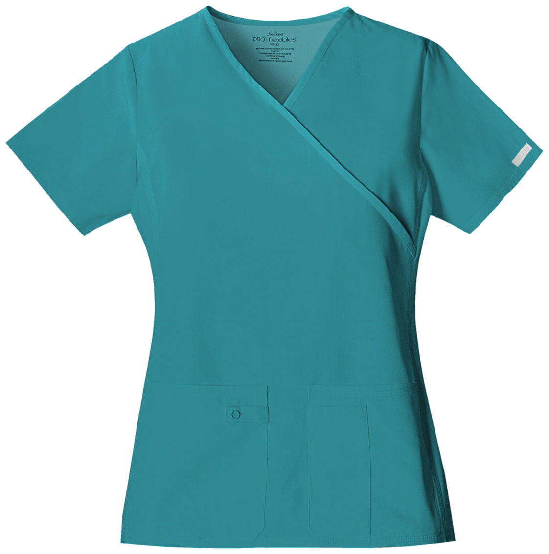 Cherokee Flexibles (Tonal) Mock Wrap Knit Panel Top