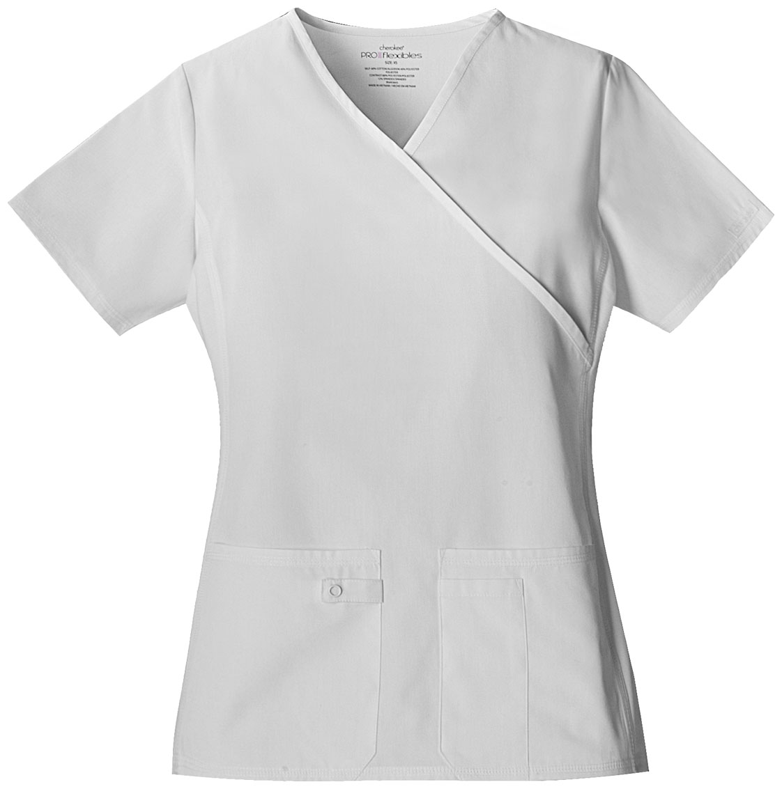 Cherokee Flexibles (Tonal) Mock Wrap Knit Panel Top