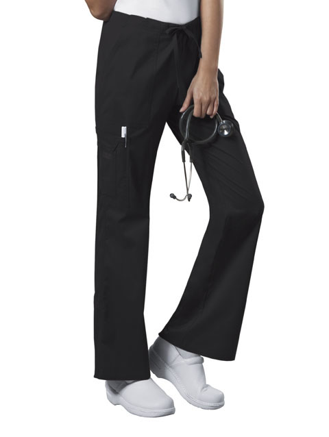 Cherokee Workwear Women's Mid Rise Drawstring Cargo Pant