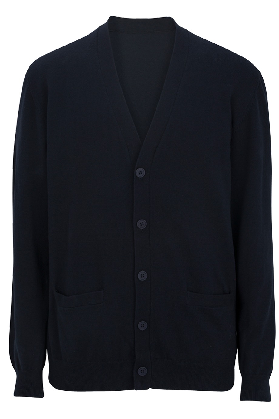 V-Neck Cotton Blend Cardigan-2Pockets