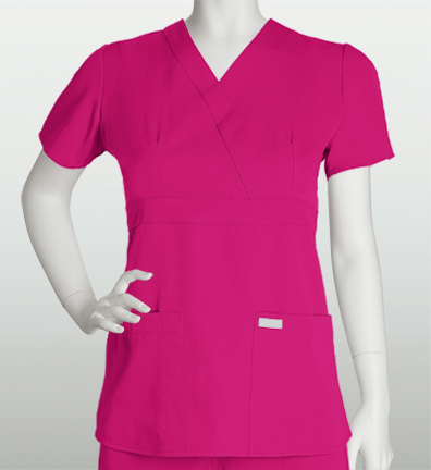 Grey's Anatomy Women's 3 Pocket Junior Fit Mock Wrap