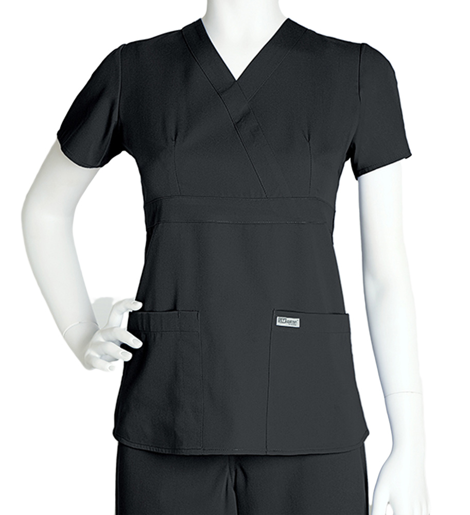 Grey's Anatomy Women's 3 Pocket Junior Fit Mock Wrap