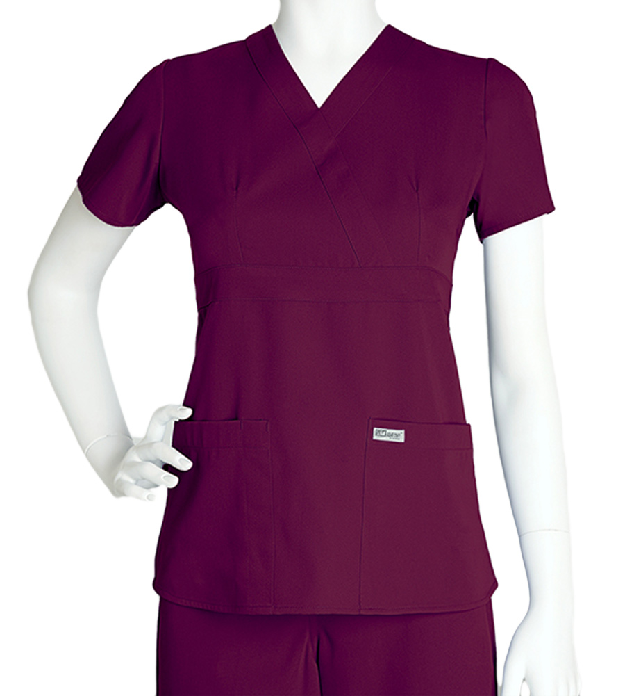 Grey's Anatomy Women's 3 Pocket Junior Fit Mock Wrap