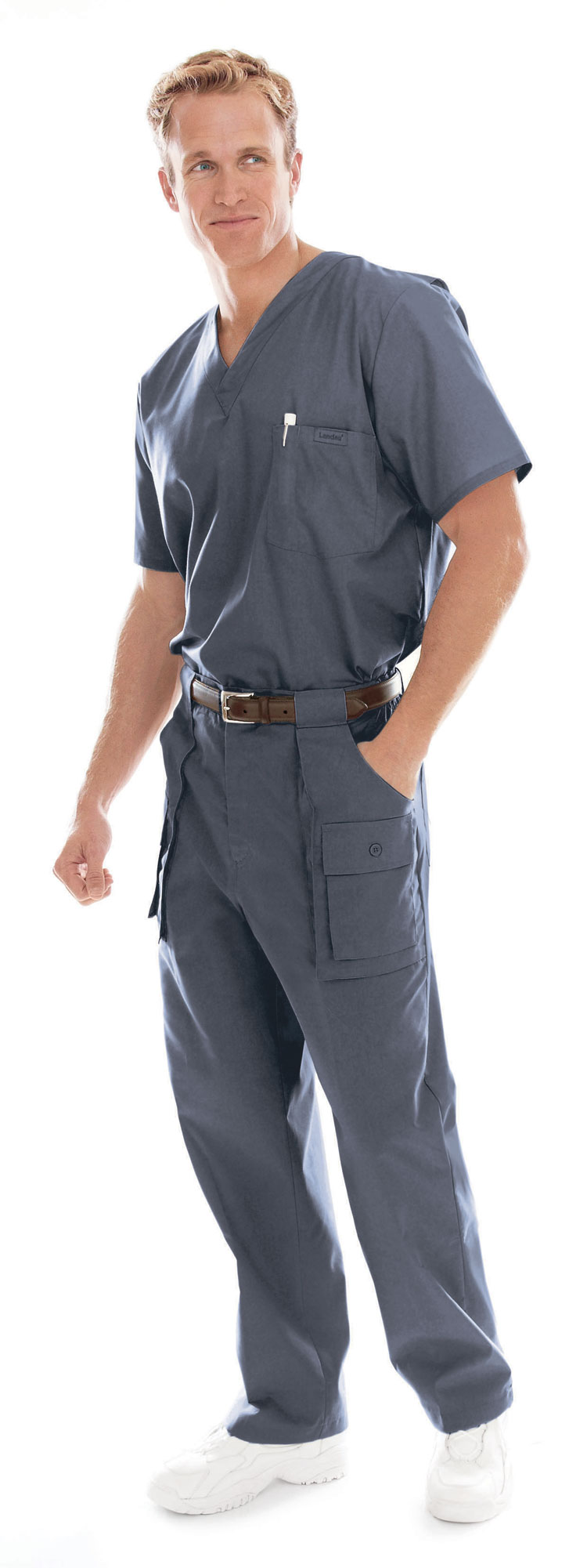 Men's Vented Scrub Top by Landau