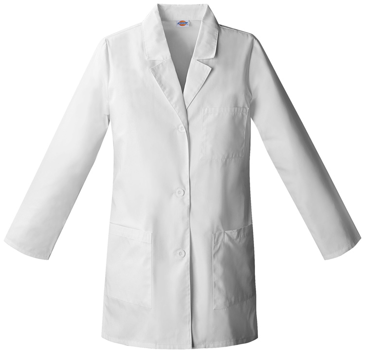 dickies eds professional whites 32 quot women s lab coat dickies lab coat size chart