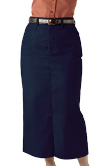 Women's Long Length Chino Skirt