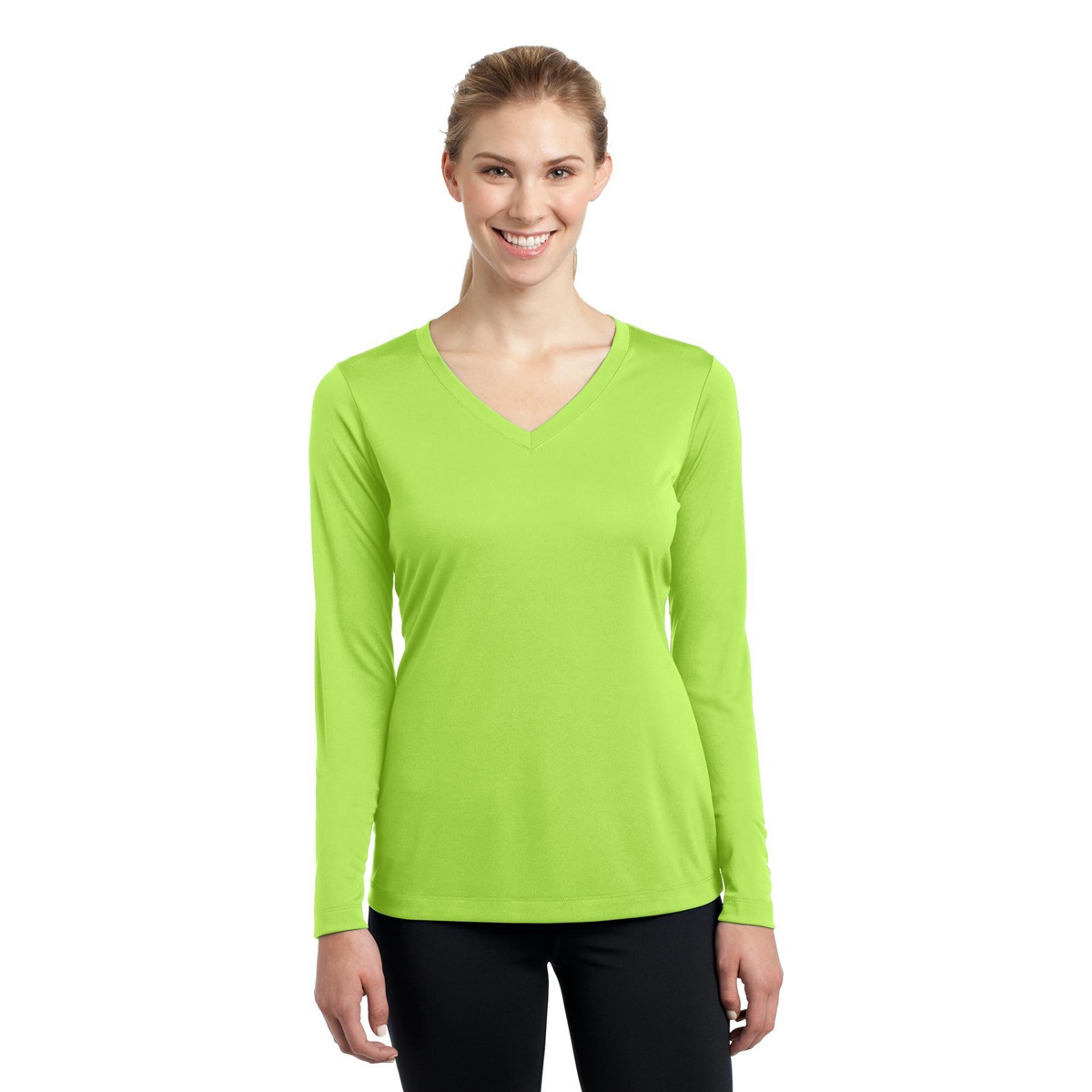 Sport-Tek® Ladies Long Sleeve V-Neck PosiCharge™ Competitor™ Tee