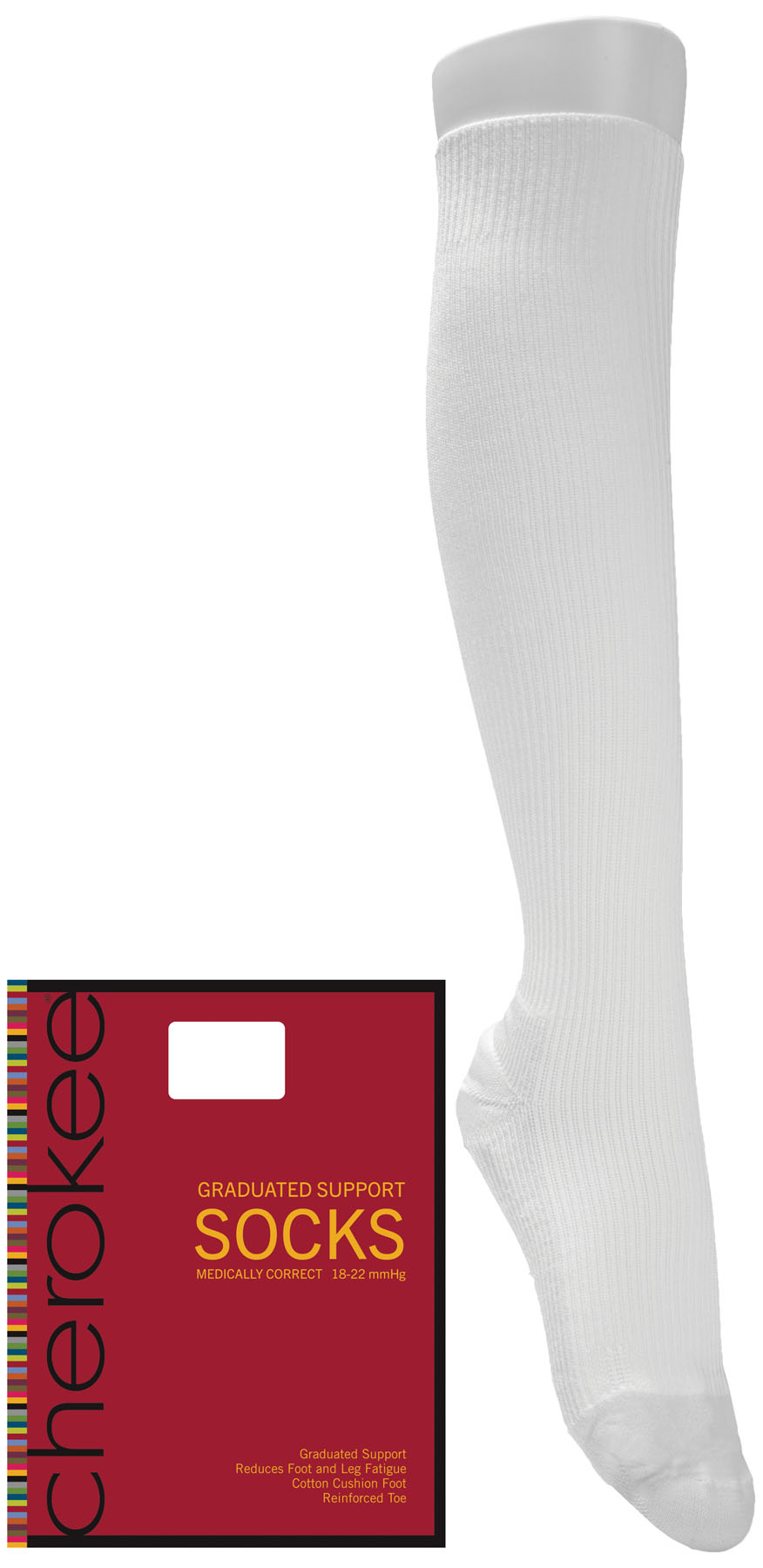 Cherokee Cherokee Footwear 1pr of 18mm Compression Sock