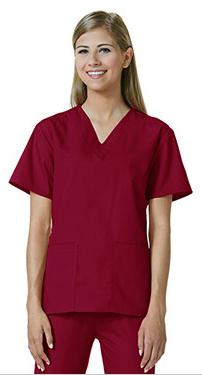 Core Women's V-Neck Solid Scrub Top