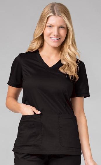 Blossom by Maevn Curved V-Neck Scrub Top